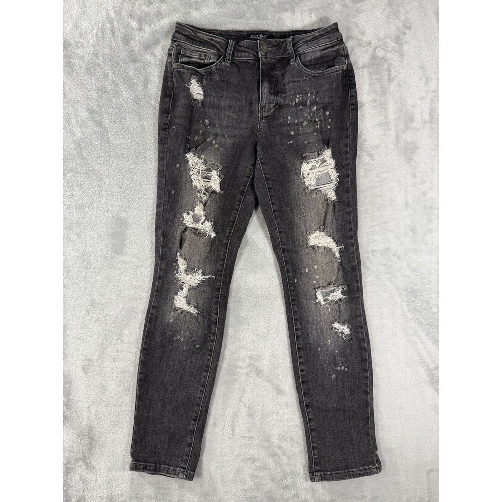 Judy Blue Jeans Women's 5 Destroyed Mid Rise Boyfriend Fit Jeans JB8867